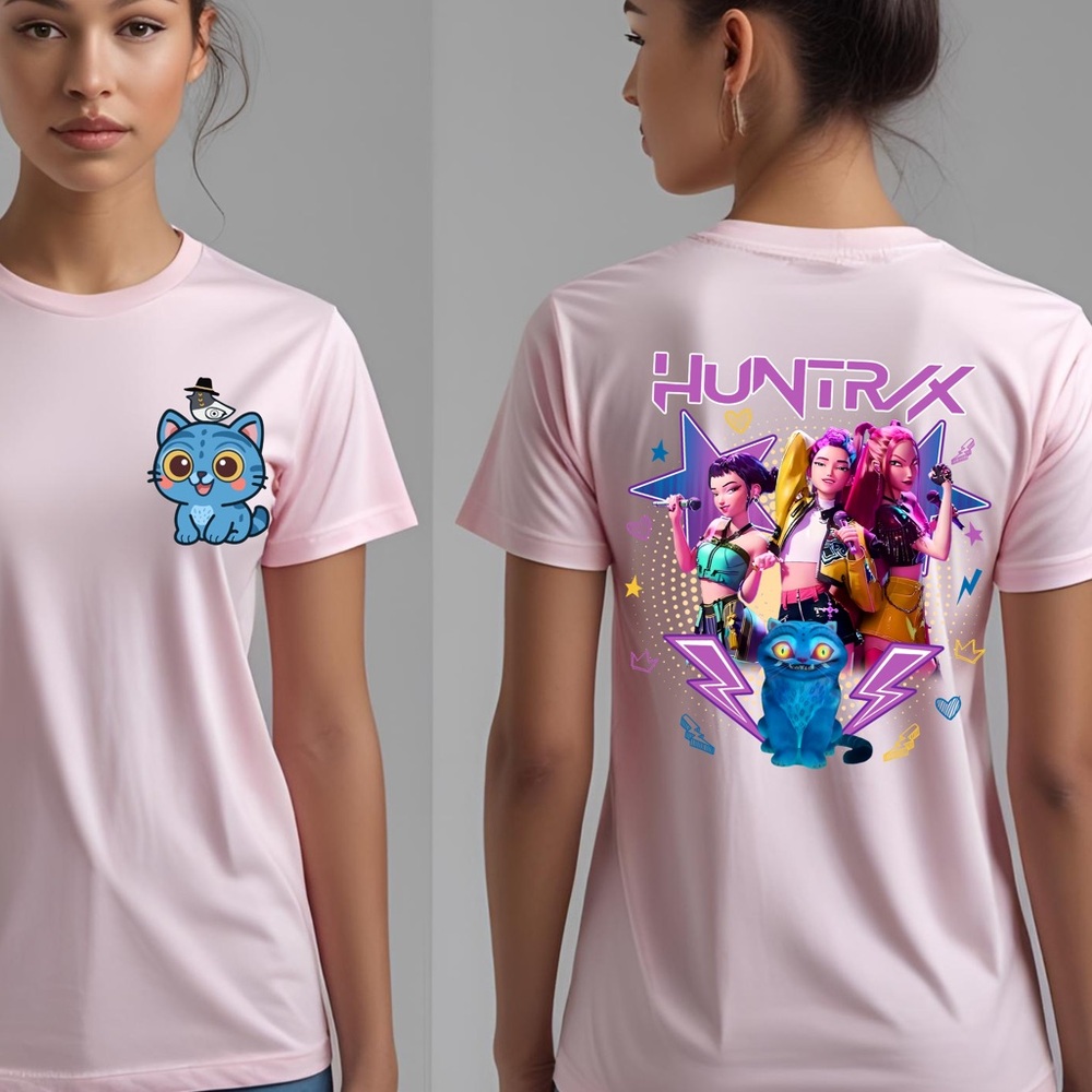 Huntrix Kpop Demon Hunter Adult Graphic T-shirt